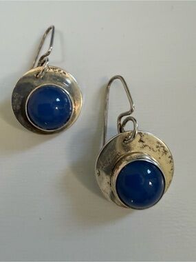 Sterling & Lapis Drop Earrings